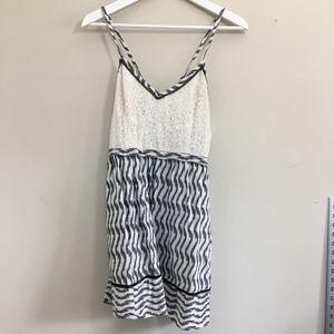 Urban Outfitters Chevron Metallic Lace Dress
